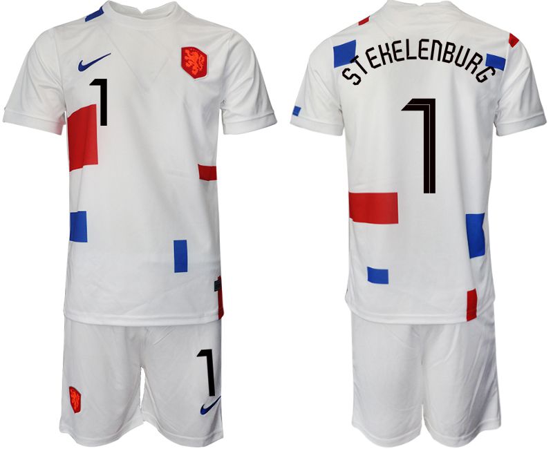 Men 2022 World Cup National Team Netherlands away white #1 Soccer Jersey